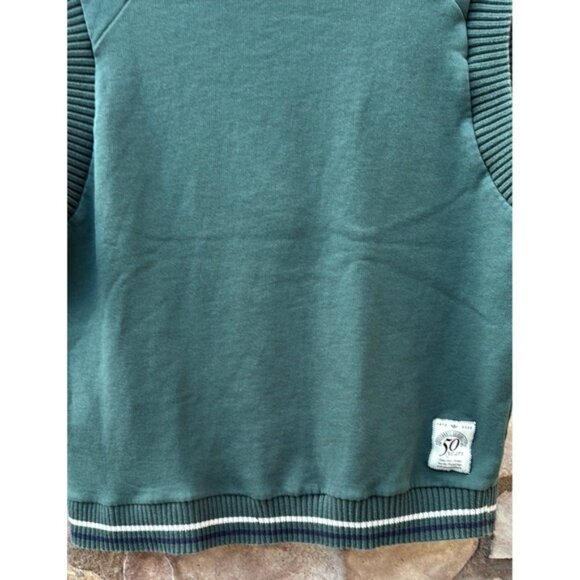 Adidas Green Sweater Vest Women's Large Embroidered V-neck Preppy Collegiate - Picture 9 of 11